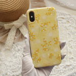 𓈒𓍯ミモザの手描きスマホケース［iPhoneケース・Xperiaケース・Androidケース・AQUOSケース・Galaxyケース・GooglePixelケース・お花・花柄・黄色・おしゃれ・かわいい］