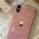 𓈒𓍯アイスクリームの手描きスマホケース［iPhoneケース・Xperiaケース・Androidケース・AQUOSケース・Galaxyケース・GooglePixelケース・スイーツ・ピンク・かわいい］