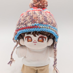 ぬいぐるみ用　耳当て付きニット帽