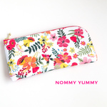 【受注制作】L字ファスナー長財布  Floral White  ＊331＊