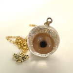 目玉ネックレス(ハニーベージュ)