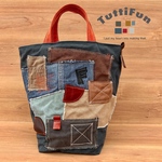 tuttifun＊オレンジの持ち手のFバッグ