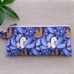 ＊リスとフクロウの眠る森２＊ペンケース＊ファスナー２０cm＊北欧デザイン＊kippis生地使用＊