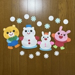 壁面飾り【雪が降ってきた①】12月1月　冬　保育教材