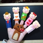 【さっとにげました】指人形セット　フエルト　＊おはなしゆびさん