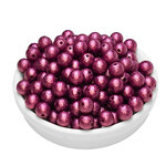 マラガパープル エアパール コットンパール風ビーズ 両穴 6mm パープル 紫 赤紫 UR006-06