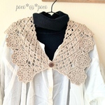 つけ襟*フラワーモチーフ*オーガニックコットン*送料無料