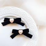 1本売り 🖤ベルベットリボンのヘアクリップ / ベビーヘアクリップ キッズヘアクリップ ベルベットリボン ヘアクリップ  誕生日 お祝い 出産祝い プレゼント プチギフト