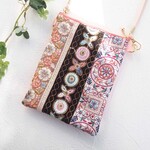 【限定１点】かわいいピンクのインドリボンスマホショルダー