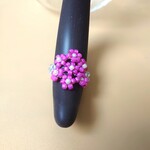 フラワーしっぽリング　マゼンタ