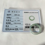【新入荷】本翡翠保証‼️天然A貨無処理本翡翠くり抜きリング　藍水17号　鑑定書付