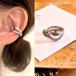 Simple ear cuff 3pacs set  シンプルイヤーカフ3個セット  ミニ小ぶり小さめ上品イヤーカーフ煌めく痛くないフープイヤリングフープピアスお洒落シンプルビジュー