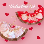Valentine bib ドットレッド❤️
