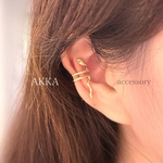 ラスト1点◆chain bijou foop earringsチェーンビジューのフープイヤリング大人可愛い痛くない樹脂イヤリング樹脂ピアスフープピアス金属アレルギーノンホールイヤリングノンホールピアス