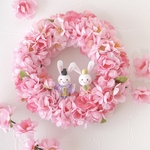 桃の花のひな祭りリース