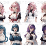 【１月受注販売品】SWEET GIRL MAID シールセット　8枚入り　シールシート
