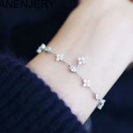 シルバージルコニアフラワーブレスレット❁silver925