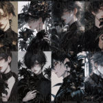 【１月受注販売品】デザインペーパー　COOL MEN BLACK LILY  コラージュシート