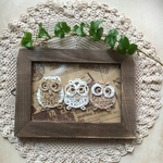 フクロウ お守り 写真立て