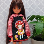 初代リカちゃんサイズの服　長袖　ワンピ