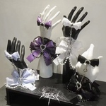ゴスロリ 姫系 リボン付きブレスレット＆リング