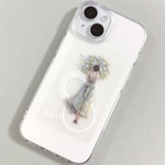 iPhone   インナーシート　コラージュ　スマホケース　透明　送料無料　Android    世界に１つ　一点もの　花束