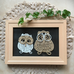 フクロウ お守り 写真立て