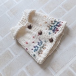 犬服SS 手編みのスノー柄編み込みボレロ ハーフセーター バックオープン(背中開き)✨送料無料✨