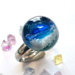 鉱石×レジンリング《アクアマリン》