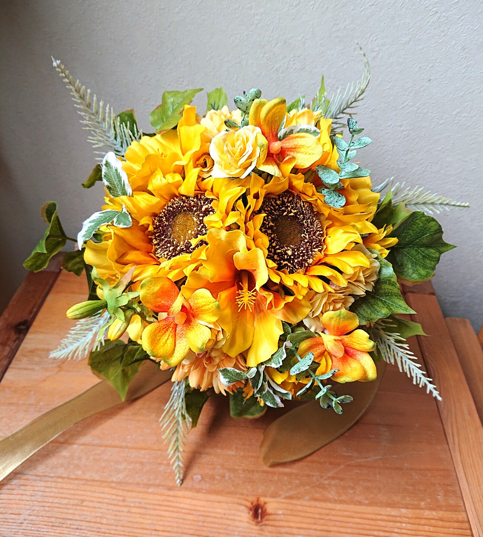 ひまわり or 向日葵 or ヒマワリ or ハイビスカス or 朝顔 - ブーケの
