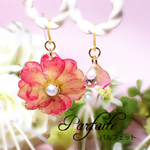 【送料無料】ミニバラの押し花ピアス