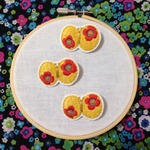 刺繍ブローチ:ちょうちょ