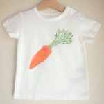 手描き こどもTシャツ　にんじん