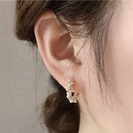 【つけっぱなし OK / S925】パールフープピアス/シルバー925ピアス つけっぱなしピアス ゴールドピアス パールピアス ワンタッチピアス ウェディングピアス フープピアス