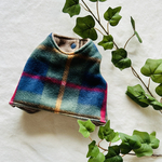 犬服　1号フリース前開きベスト　ショート丈　チェック