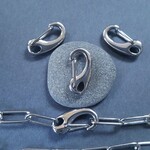 [1pcs] オール ステンレス 約19mm カラビナ シルバー 金具 留め具 サージカルステンレス 金属アレルギー対応