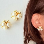 SUMMER SALE！！オケージョンOKアクリルパール&ビジューピアス　※1点のみ