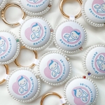 【全12色】 誕生石カラーのストーン付き　両面マタニティマーク　マタニティキーホルダー　マタニティロゼット　マタニティー　妊婦マーク　またにてぃ　妊婦　妊娠報告　バッグチャーム　ギフト　プレゼント　