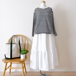 【☆】40％off ふんわり広がるシルエットのティアードスカート