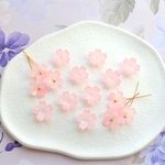 新作★桜 お花のアクリル樹脂パーツ　フラミンゴピンク#03