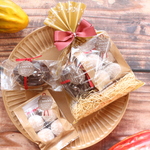 ☆バレンタインに☆ラッピングギフト☆しっとり濃厚カカオケーキとほろほろ食感ブールドネージュ・チョコのセット☆