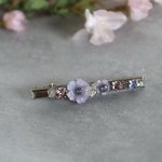 夜桜とビジューのヘアクリップ　一つ