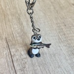【8月再販】「獺祭くん」ウグイを抱える二ホンカワウソのキーホルダー《日本の野生動物》熊谷さとし