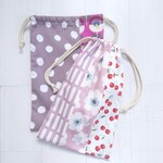★上履き袋☆シューズ袋☆巾着袋☆入園グッズ☆入学グッズ☆ドット☆北欧☆イエロー☆グレー