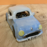 猫が運転するクラシックカー　陶器の車型お香立て　フィガロ風