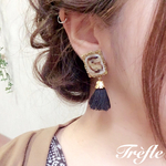 【再販なし】ホッとカフェタッセルピアス／イヤリング