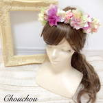 紫陽花とバラの花冠 アーティフィシャル ウェディング