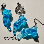 雲レジン☆お空にゃんこ☆清々しい青空☆選べる片耳用耳飾りorチャーム