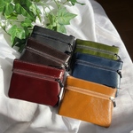 ミニ財布 レディース　メンズ　本革　レトロ　小銭入れ　薄い財布　小さい財布　コンパクト　スリムウォレット　レザー　軽い　キーケース　小型　カードケース