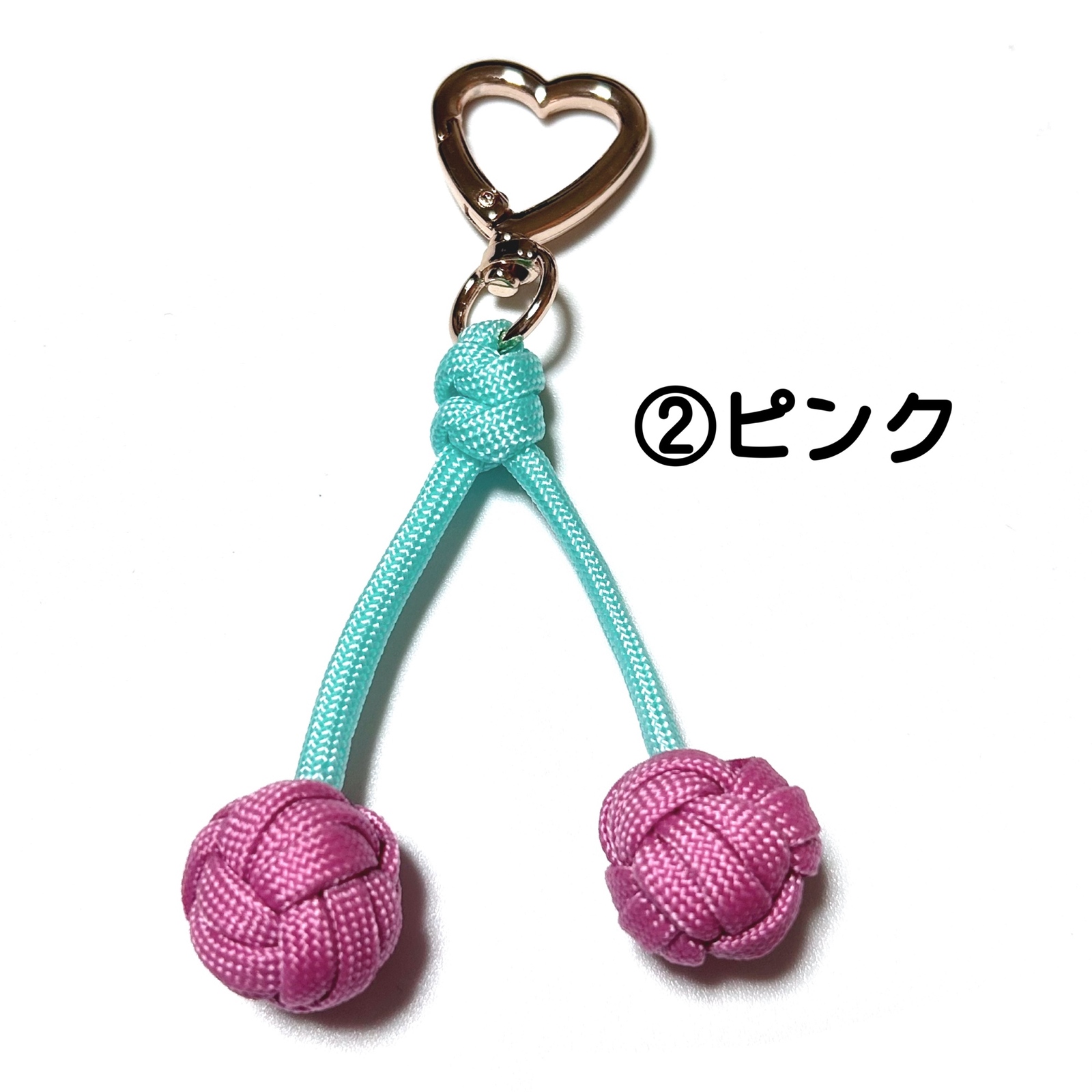 再販】【送料込】さくらんぼ パラコード キーホルダー - MIU*MIUUU